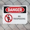 Signmission No Trespassing Danger Sign, Plastic, 10in W x 7in L, 2PK OS-2PACK-DS-P-710-L-1493 - alternate 8
